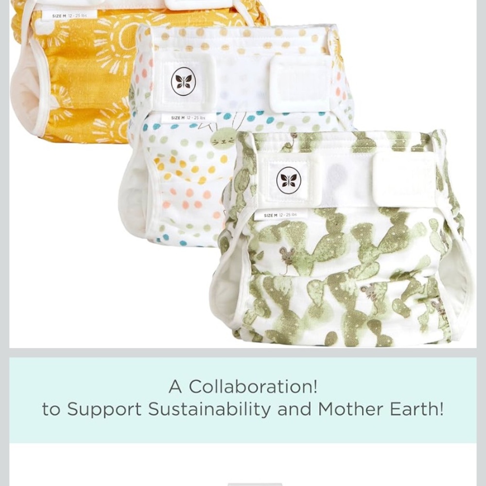 Honest Hybrid Cloth Diaper Covers w/ Pocket-Sling, large available, 3 Pack